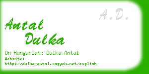antal dulka business card